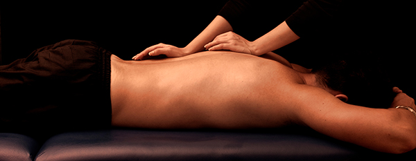 Man getting a back massage